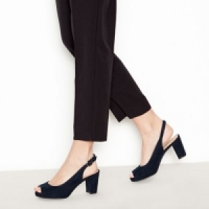 Good for the Sole - Navy Suedette Geovanna Mid Block Heel