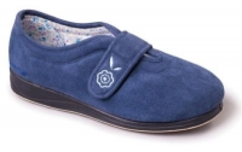 Padders - Light blue Camilla wide fit slippers