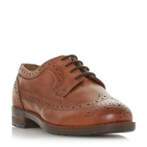 Dune - Tan leather Felixe block heel brogues