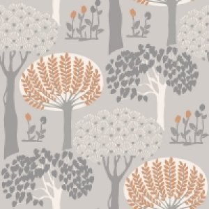 Arthouse Bernwood Grey and Orange Wallpaper £8.00