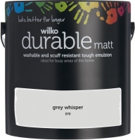 Wilko  Wilko Durable Grey Whisper Matt Emulsion Paint 2.5L