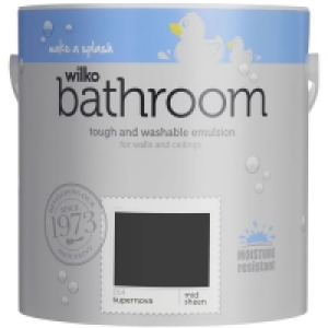 Wilko Bathroom Mid Sheen Emulsion Paint Supernova 2.5L £12.00