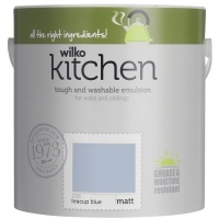 Wilko  Wilko Kitchen Teacup Blue Matt Emulsion Paint 2.5L