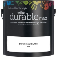 Wilko  Wilko Pure Brilliant White Durable Matt Emulsion Paint 2.5L