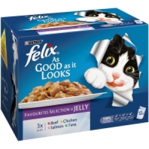 Felix As Good As It Looks Favourites in Jelly Cat Food 12 x  £3.00