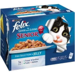 Felix As Good As It Looks Senior Fish Selection in Jelly Cat £3.00