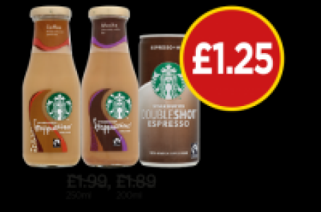 Starbucks Frappuccino, Doubleshot Espresso, Mocha Frappuccin £1.25