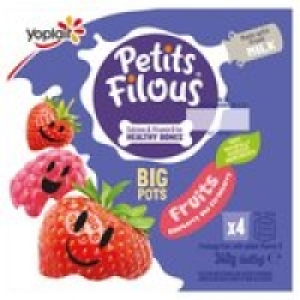 Petits Filous Big Pots Strawberry & Raspberry Fromage Frais £1.00
