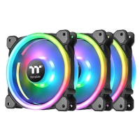 Overclockers Thermaltake ThermalTake Riing Trio 120mm LED Addressable RGB Fan TT Prem