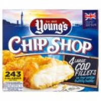 Asda Youngs 4 Chip Shop Large Battered Cod Fillets