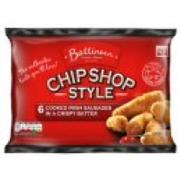 Asda Ballineen Chip Shop Style 6 Cooked Irish Sausages in a Crispy Batter