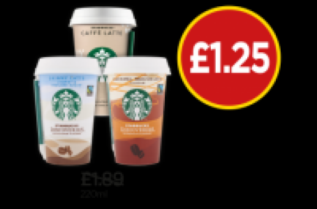 Starbucks Chilled Latte, Chill Skinny Latte, Caramel Macchia £1.89