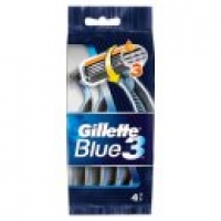 Asda Gillette Blue3 Disposable Razors 4 Pack