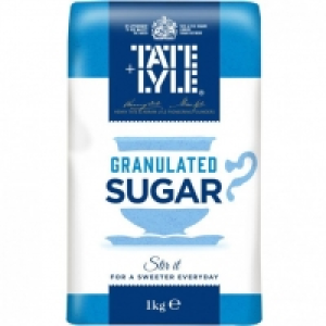 TATE AND LYLE GRANULATED SUGAR 1KG £0.49