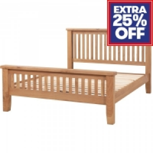 Chatsworth Oak King Size Bed Straight Frame £449.10