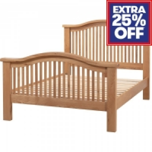 Chatsworth Oak Double Bed Curved Frame £359.10