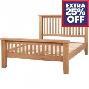 Chatsworth Oak Double Bed Straight Frame £359.10