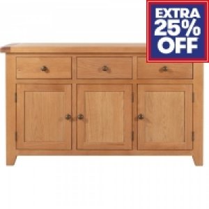 Chatsworth Oak Large Sideboard 3 Door 3 Drawer £269.10