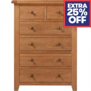 Chatsworth Oak 2 + 4 Chest of Drawers £269.10