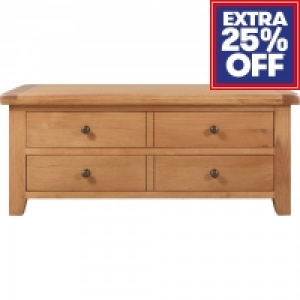 Chatsworth Oak Storage Coffee Table with 4 Drawers £224.10