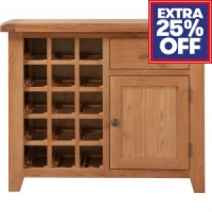 Chatsworth Oak Wine Rack Small £224.10