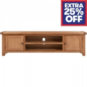 Chatsworth Oak TV Unit Lowline Large 1.8m £179.10