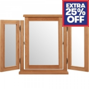 Chatsworth Oak Triple Dressing Table Mirror £62.99