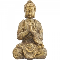 JTF  Candlelight Praying Buddha Gold 18.5x15.5x31cm
