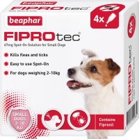 JTF  FIPROtec Flea Spot On Small Dog 4 pipettes