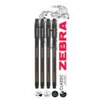 Asda Zebra Z-Grip Black Basics Smooth Ballpoint Pens