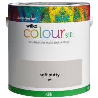 Wilko  Wilko Silk Emulsion Paint Soft Putty 2.5L