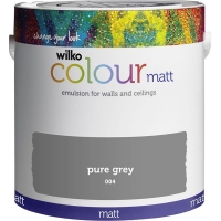 Wilko  Wilko Pure Grey Matt Emulsion Paint 2.5L