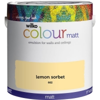 Wilko  Wilko Lemon Sorbet Matt Emulsion Paint 2.5L