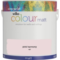 Wilko  Wilko Pink Harmony Matt Emulsion Paint 2.5L