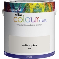 Wilko  Wilko Softest Pink Matt Emulsion Paint 2.5L