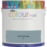 Wilko  Wilko Dark Duck Egg Matt Emulsion Paint 2.5L