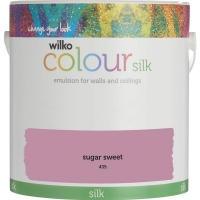 Wilko  Wilko Silk Emulsion Paint Sugar Sweet 2.5L