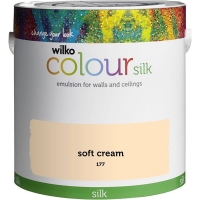 Wilko  Wilko Soft Cream Silk Emulsion Paint 2.5L
