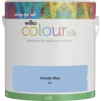 Wilko  Wilko Moody Blue Silk Emulsion Paint 2.5L