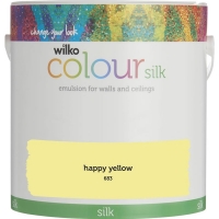 Wilko  Wilko Happy Yellow Silk Emulsion Paint 2.5L