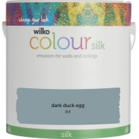 Wilko  Wilko Dark Duck Egg Silk Emulsion Paint 2.5L