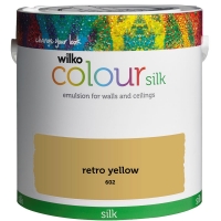 Wilko  Wilko Silk Emulsion Paint Retro Yellow 2.5L