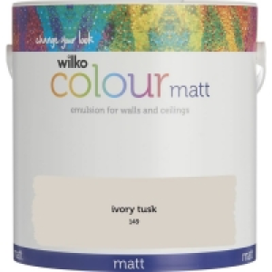 Wilko Ivory Tusk Matt Emulsion Paint 2.5L £8.00