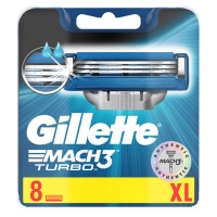 Wilko  Gillette Mach 3 Turbo Razor Blades 8 pack