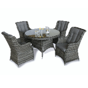 Maze Rattan Victoria 4-Seater Round Dining Set £729.99