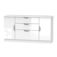 RobertDyas  Indices Ready Assembled 3-Drawer, 2-Door TV Unit - White