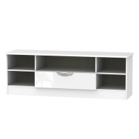 RobertDyas  Indices Ready Assembled 1-Drawer Large Open TV Unit - White