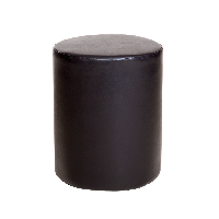 RobertDyas  Halea Round Faux Leather Stool - Brown