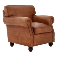 RobertDyas  Buffalo Leather Armchair - Brown