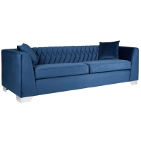RobertDyas  Rashika Velvet 3-Seater Sofa - Blue